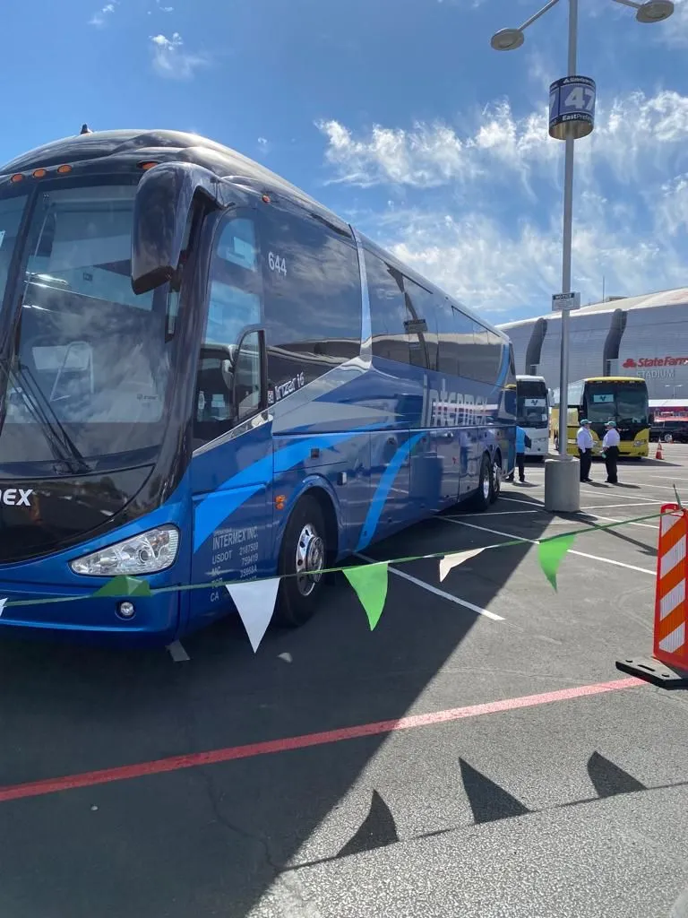 Intermex tour bus in parking